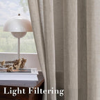 H.VERSAILTEX Linen Curtains Flax Linen Blended Curtain Panels - Image 5