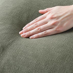 MIULEE Decorative Throw Pillow Covers Neutral Linen Fringe Throw Pillows Euro - Image 2