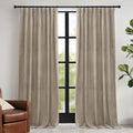 RYB HOME Camel Beige Velvet Curtains 96 inch, Room Darkening Window Curtains by RYBHOME
