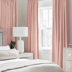 MIULEE Linen Blackout Curtains for Bedroom Thermal Insulated Blush Pink Grommet - Image 2