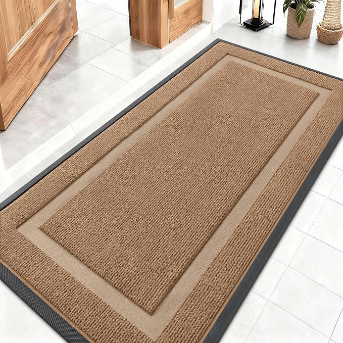 OLANLY Front Door Mat Indoor Outdoor Entrance, Waterproof All-Season, by OLANLY
