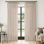 MIULEE Pinch Pleated Thick Linen Curtains 96 Inches Long 2 Panels by MIULEE