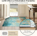 Washable Area Rugs 8'x10' Non-Slip Modern Abstract Soft - Image 5