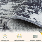 Washable Area Rugs 8'x10' Non-Slip Modern Abstract Soft - Image 3