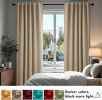 Deconovo Blackout Curtains, Thermal Insulated, W52 x L108 2 Panels, Back Tab - Image 4