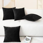 CaliTime Throw Pillow Covers Decorative 18 X 18 Inches Pack of 4 Cozy Chenille - Image 6