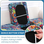 hyha Printed Couch Cushion Covers, Floral Sofa Covers Washable - Image 3