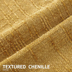 decorUhome Summer Mustard Yellow Chenille Throw Pillow Covers 20x20 Set of 2 - Image 2