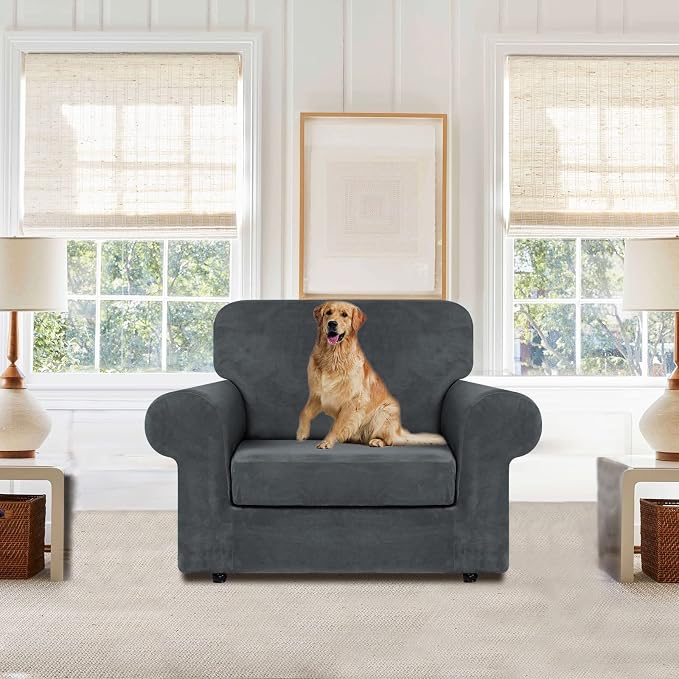 WEERRW Velvet Stretch Chair Sofa Slipcover - Image 2
