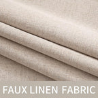 MIULEE Linen Textured Curtains Solid 100% Blackout - Image 5