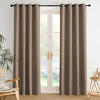 NICETOWN Room Darkening Draperies Curtains Panels, 2 Panels Cappuccino W52 x L84 by NICETOWN