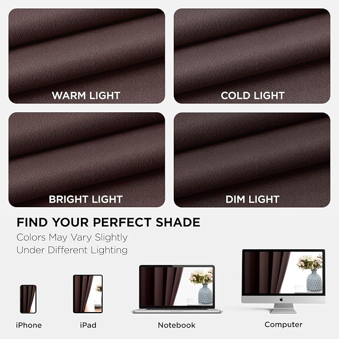 Joydeco Blackout Curtains 45 Inch Length 2 Panels Set, Thermal Insulated Long - Image 8