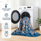 MSGKV Boho Throw Blanket for Bed 60"x80" 100% Cotton Twin Floral Blanket Spring - Image 7