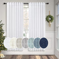 Pitalk White Boho Curtains 58 Inches Long by Pitalk