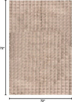 Nuloom Jeni Taupe, Solid Faux Rabbit, Fluffy and Cozy, High Traffic, Stain - Image 2