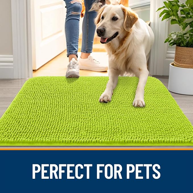 OLANLY Dog Door Mat for Muddy Paws 36x24, Absorbs Moisture and Dirt, Absorbent - Image 6