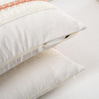 Fancy Homi Set of 1 Boho Coral Decorative Throw Pillow Cover 20x20 Inch - Image 3