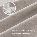 MIULEE 100% Blackout Linen Curtains - Image 3