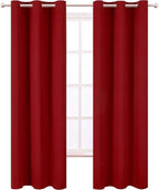 LEMOMO Red Thermal Blackout Curtains/42 x 95 Inch/Set of 2 Panels Room - Image 2