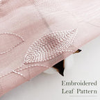 HOMEIDEAS Blush Pink Sheer Kitchen Curtains 52 x 45 Inch Length 2 Panels - Image 2