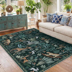 OPPODREAM Animal Soft Area Rugs 5x7, Washable Black Rug by OPPODREAM