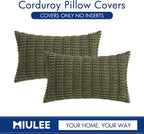 MIULEE Pack of 2 Spring Corduroy Decorative Lumbar Throw Pillow Covers 20x12 - Image 9