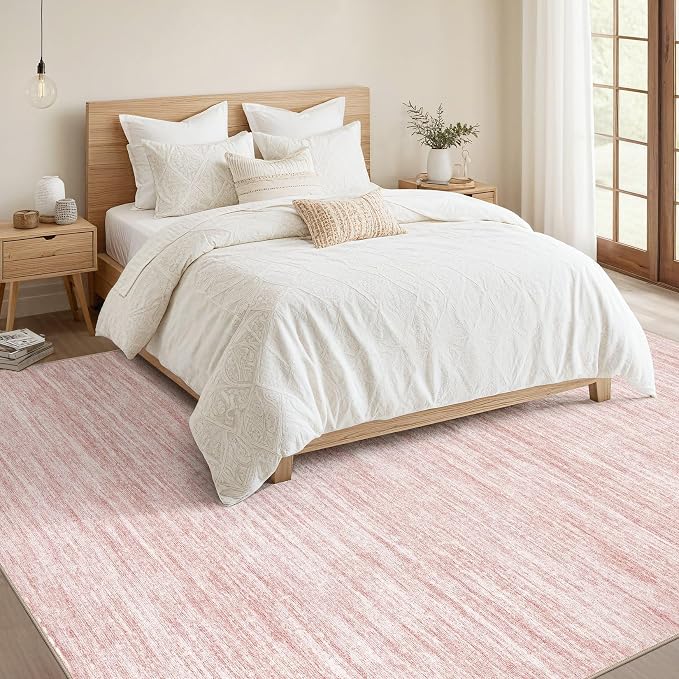 Nakagishi 9x12 Area Rugs Living Room: Washable Large Vintage Rug Neutral - Image 5