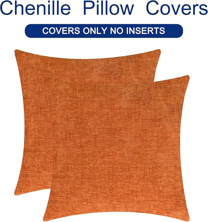 CaliTime Fall Throw Pillow Covers Decorative 18 X 18 Inches Pack of 2 Cozy - Image 6
