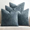 MIULEE Pack of 4 Couch Throw Pillow Covers 20x20 Inch Navy Blue Soft Decorative by MIULEE