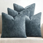 MIULEE Pack of 4 Couch Throw Pillow Covers 20x20 Inch Navy Blue Soft Decorative by MIULEE
