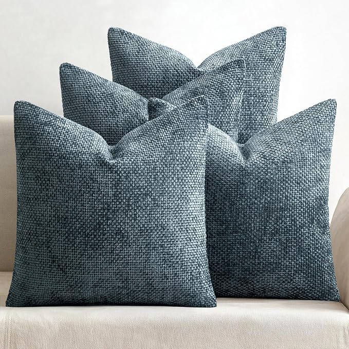MIULEE Pack of 4 Couch Throw Pillow Covers 20x20 Inch Navy Blue Soft Decorative by MIULEE