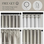 Topfinel 84 Inch Long Linen Blackout Curtains - Image 3