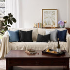 GIGIZAZA Black Velvet Pillow Covers 16x16, Decorative Square Throw Pillows - Image 7