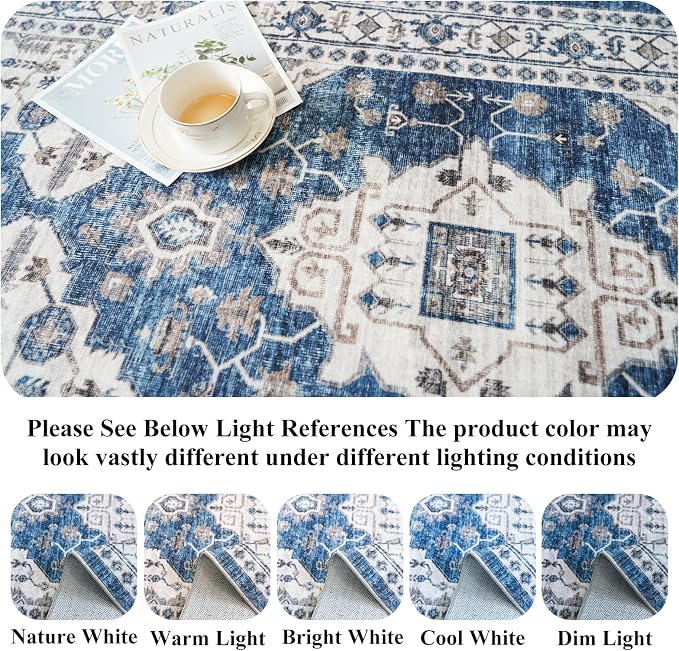 2x6 Washable Hallway Runner Rug: Indoor Farmhouse Kitchen Rugs Oriental Thin - Image 2
