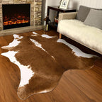 AROGAN Premium Faux Cowhide Rug 4.6 x 5.2 Feet, Sturdy and Large Size Cow Print - Image 3