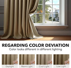 Deconovo Blackout Curtains, Thermal Insulated, W42 x L84 2 Panels, Back Tab - Image 6
