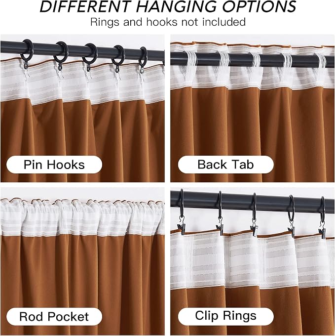 RYB HOME Velvet Blackout Curtains - Image 3