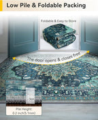 RELEANY Area Rugs 2'x5' Runner Rug Non Slip Washable - Image 6