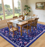 6x9 Area Rugs for Living Room: Floral Washable Rug Vintage Large Soft Boho - Image 4