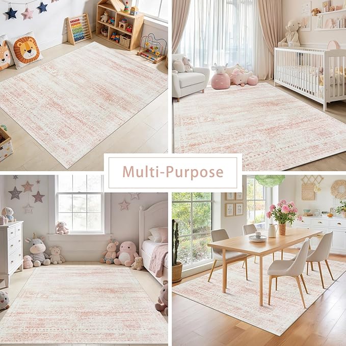 Washable Rugs 6x9 Area Rugs for Living Room, Dining Room- Ultra Soft Faux Wool - Image 5