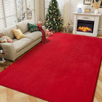Amearea Large Modern Area Rugs for Bedroom Living Room, 6x9 Feet Red Thickened - Image 5
