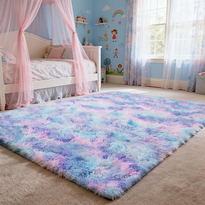 8x10 Fluffy Area Rugs for Living Room, Shag Area Rug for Bedroom, Soft Fuzzy - Image 6