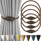 4 Pack Magnetic Curtain Tiebacks Rope Modern Handmade Curtain Tie Backs by CurtianTiebacks