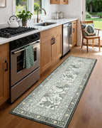 GarveeHome Provence Fog 2.5 x 8 Washable Kitchen Runner Rugs Non Slip Vintage - Image 2