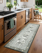 GarveeHome Sage Green 2.5 x 8 Washable Kitchen Runner Rugs Non Slip Provence - Image 5