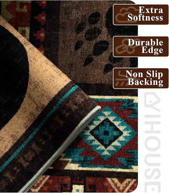 Rustic Cabin Hallway Runner Rug 2'8"x8' - Image 6