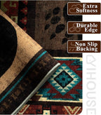 YIHOUSE Rustic Cabin Area Rug 4x6, Machine Washable Lodge Bear Rug, Non-Slip - Image 5