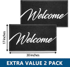 EARTHALL Door Mat 2-Pack Outside Inside Welcome Doormat 30"x17.5" Durable Floor - Image 3