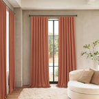 Terracotta Black Out Curtains 72 Inch Long Western Blackout Window Curtain & - Image 6