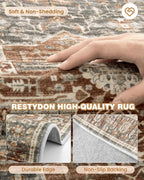Runner Rug 2x8 Runners for Hallways Non Slip Washable, Vintage Hallway Runner - Image 7